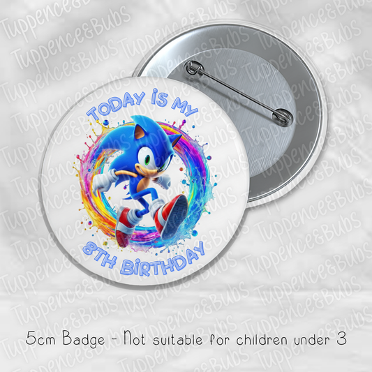 Sonic Inspired Badge - 3 Designs