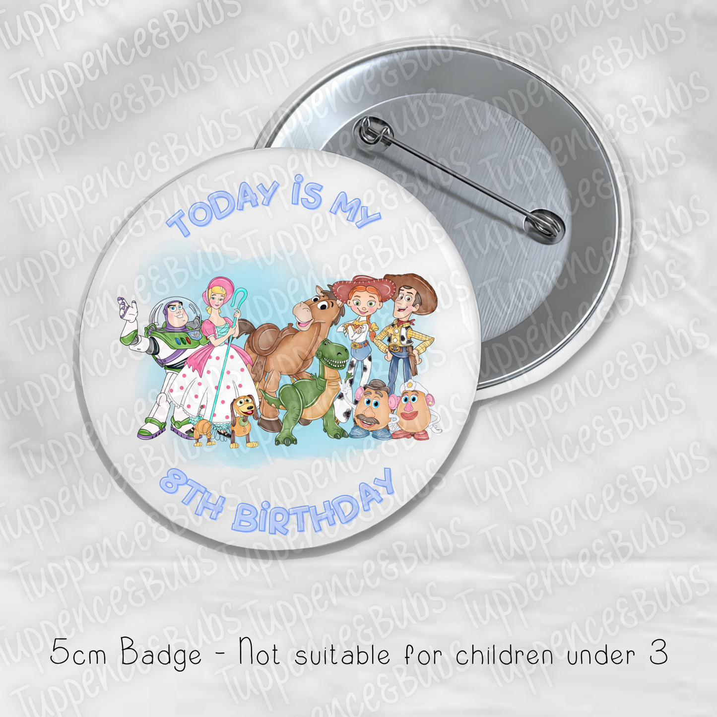 Toy Story Inspired Badge - Blue or Pink