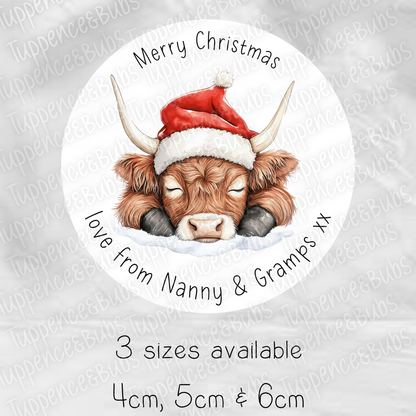 Highland Cow Themed Gift Tags