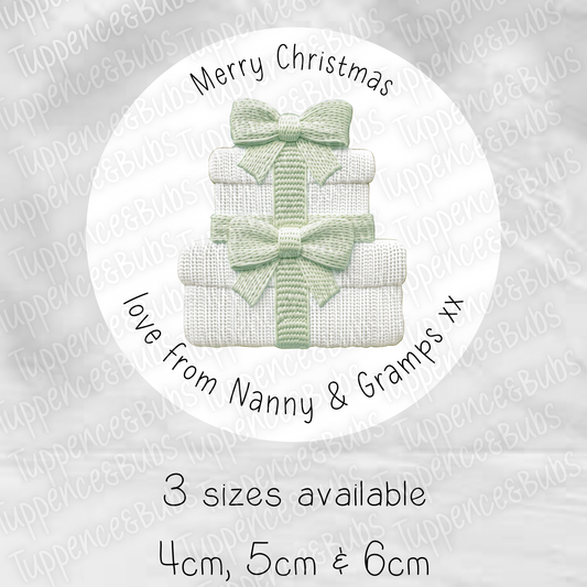 Knitted Effect Gift Labels - 4 Colours