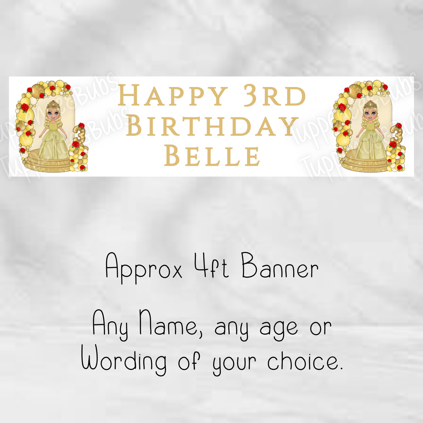 Princess Belle Inspired Banner