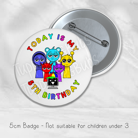 Sprunki Themed Badge - 5.8cm