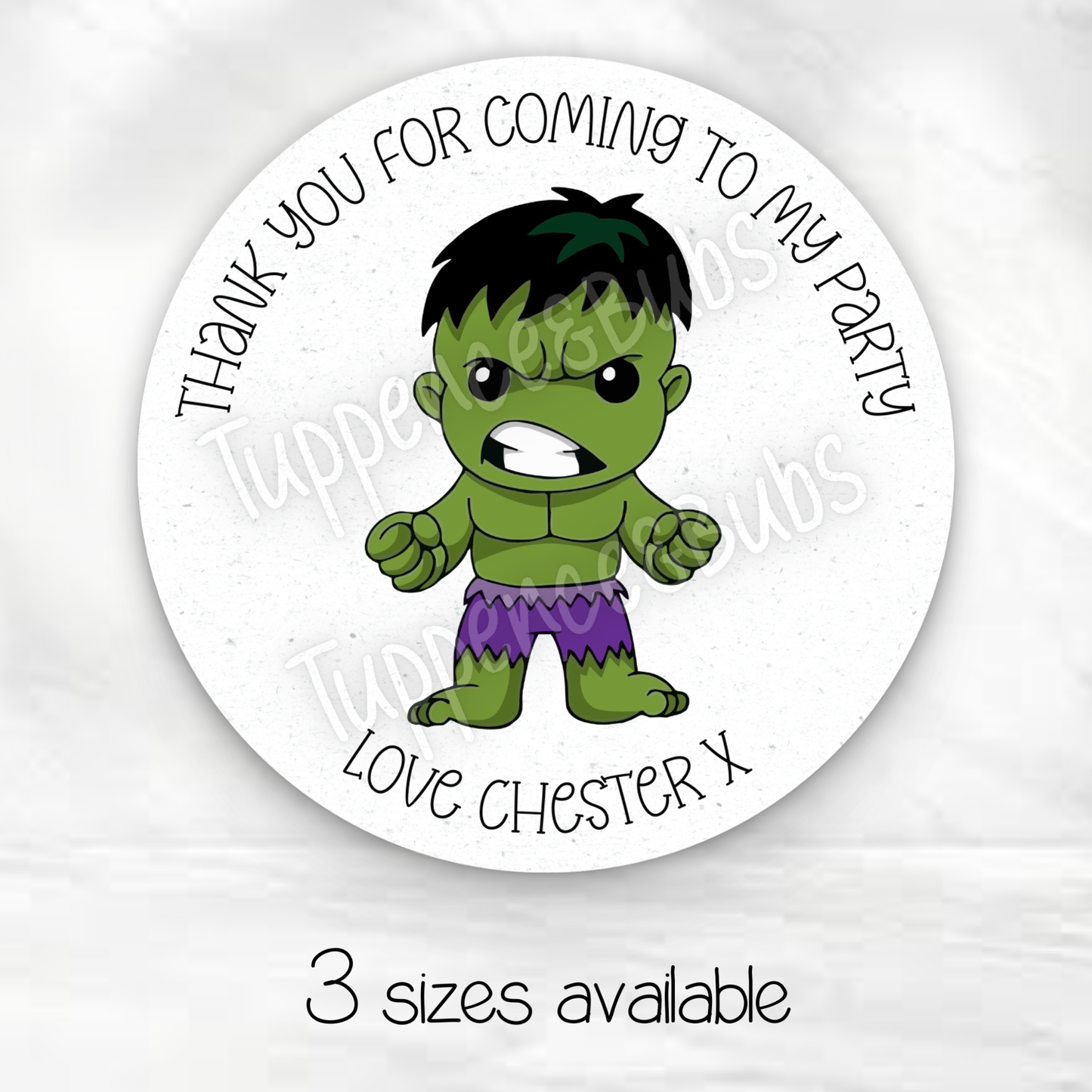 Hulk Inspired Stickers - Any Name - Any Wording