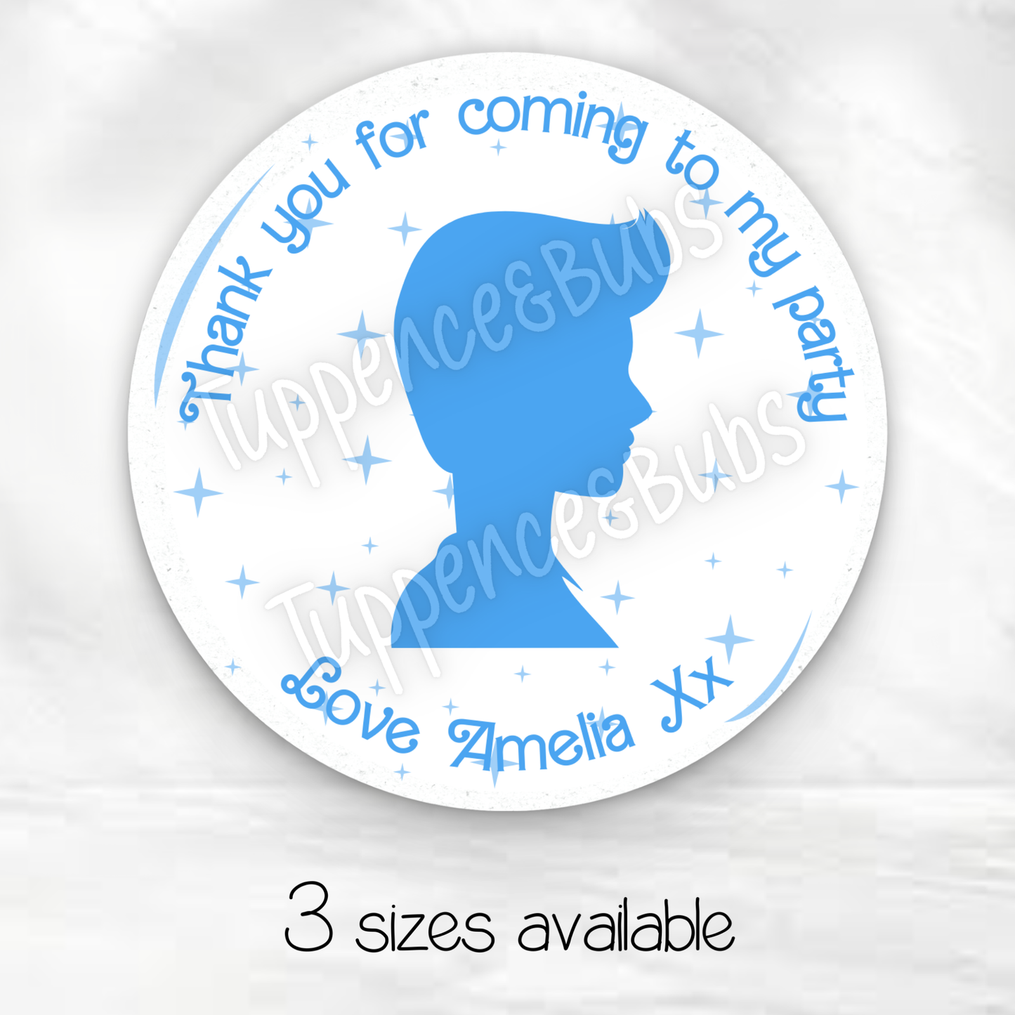 Ken Inspired Stickers - Perfect for Party Cones - Sweet Cones