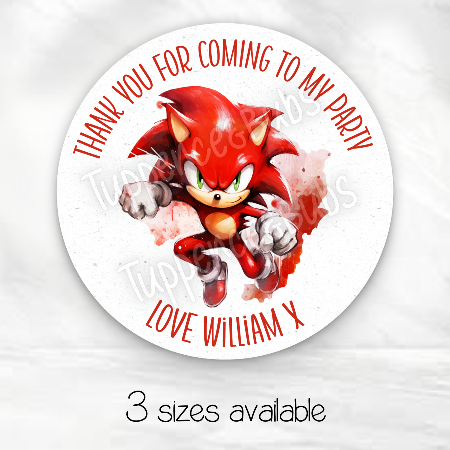 Knuckles Inspired Stickers - Perfect for Party Bags & Sweet Cones