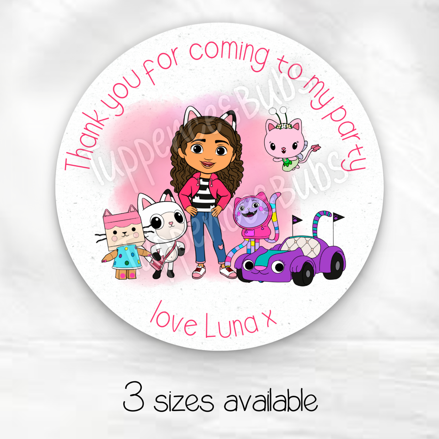 Gabby Dollhouse Inspired Stickers
