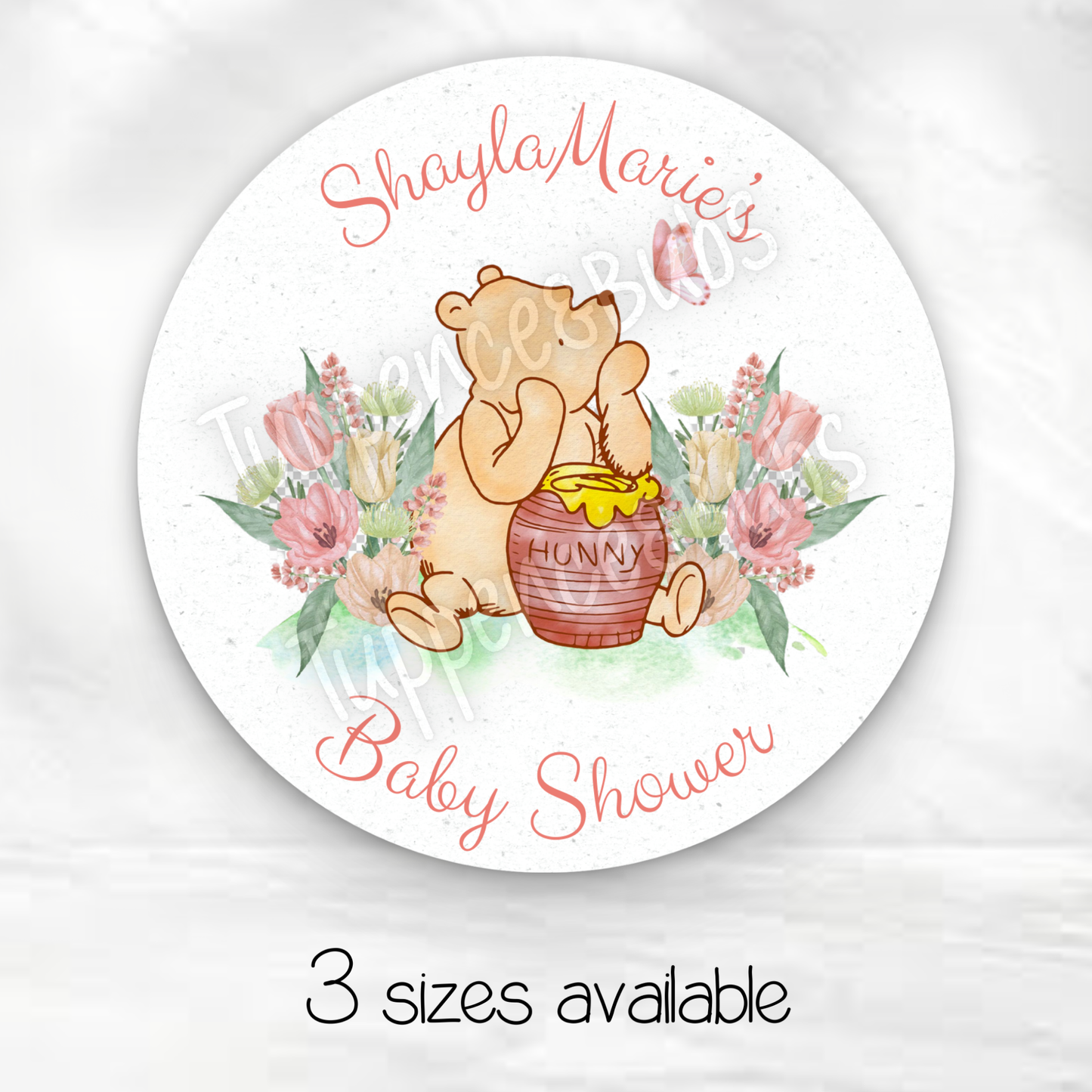 Pooh Bear Inspired Stickers