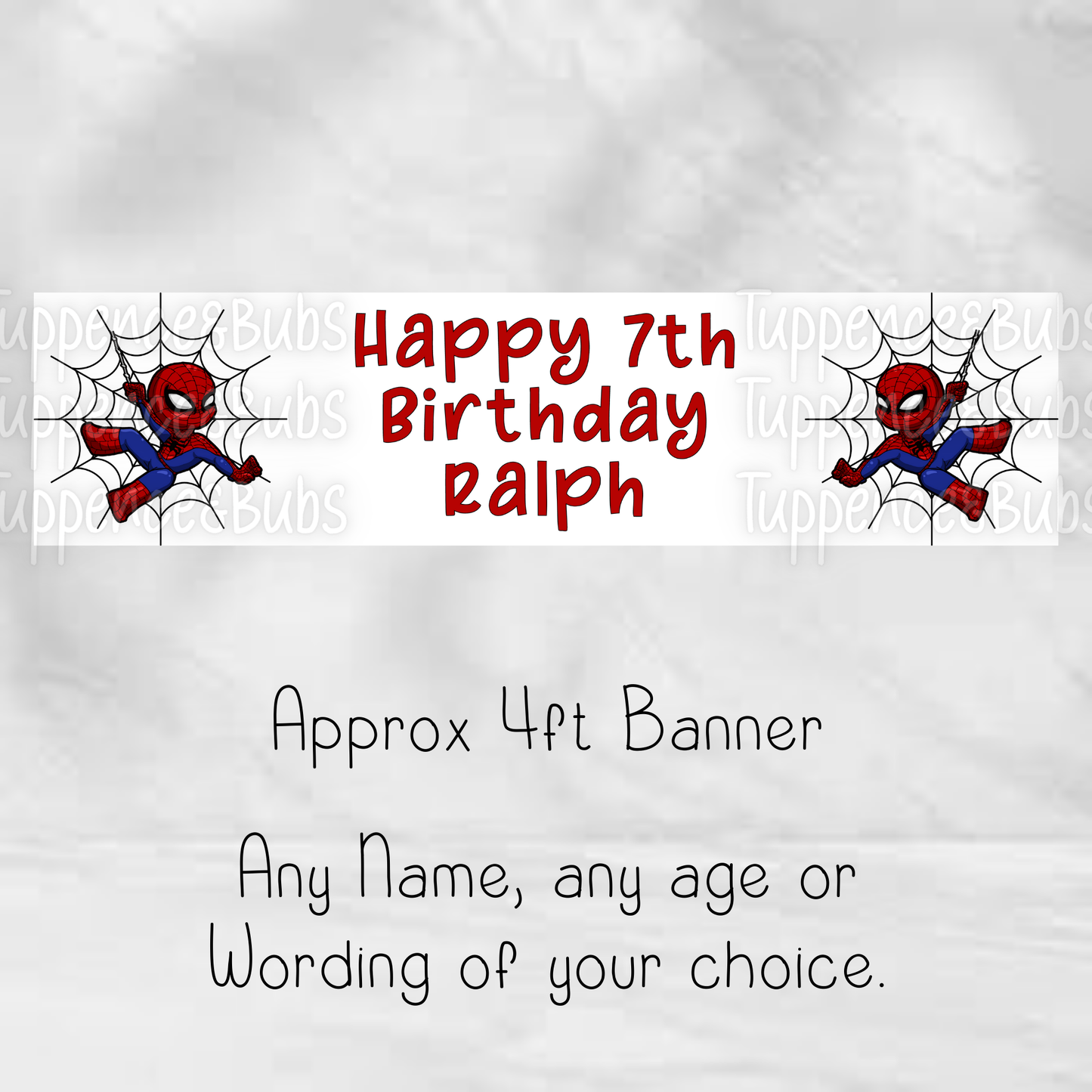 Spiderman Inspired Birthday Banner