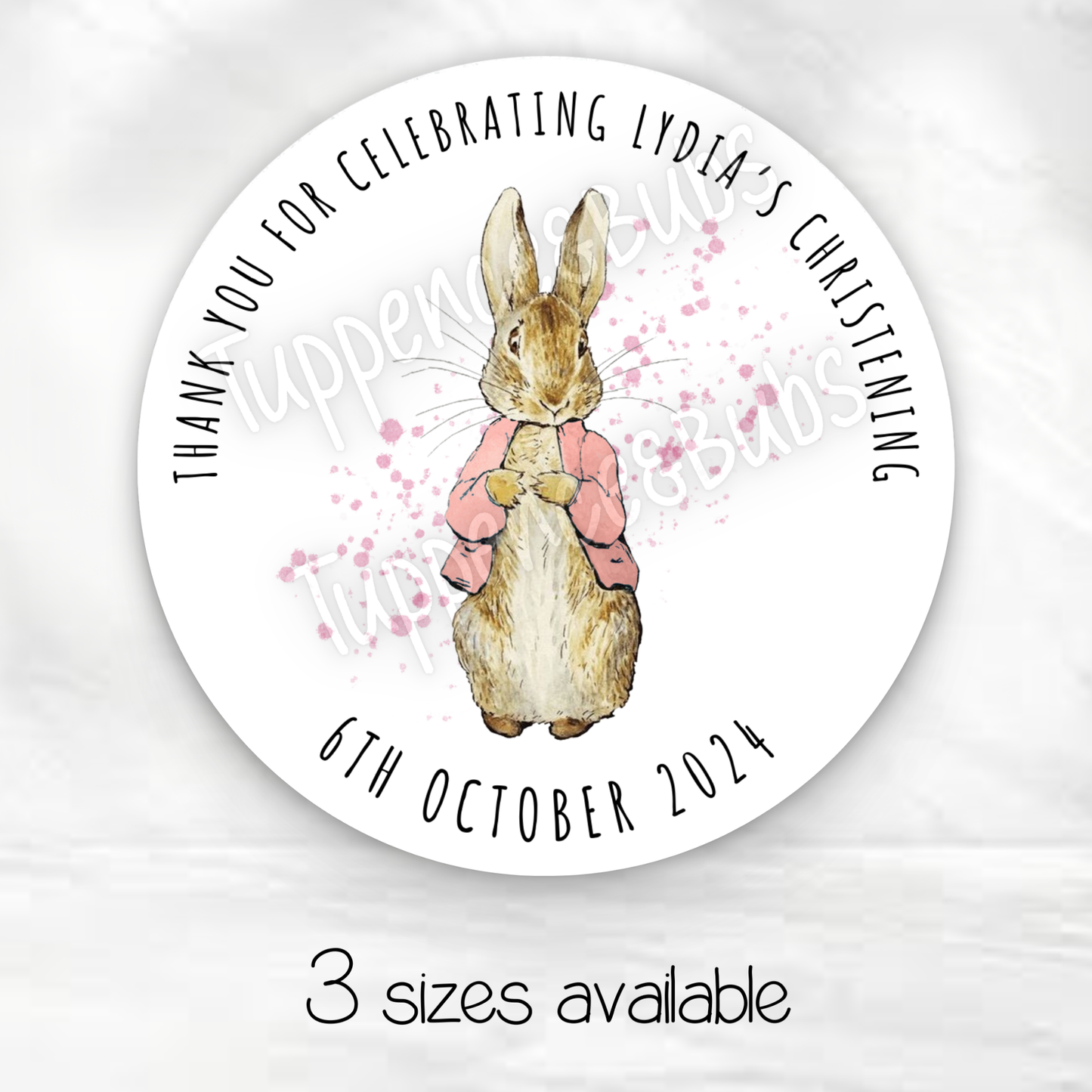 Peter Rabbit Inspired Stickers - Pink