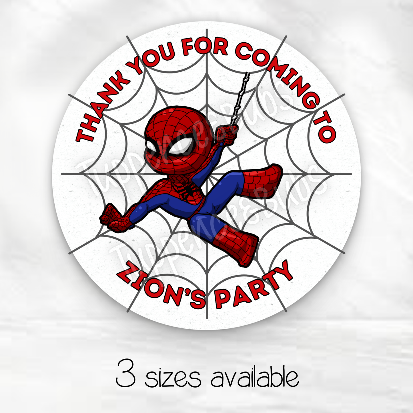 Spider Inspired Party Stickers