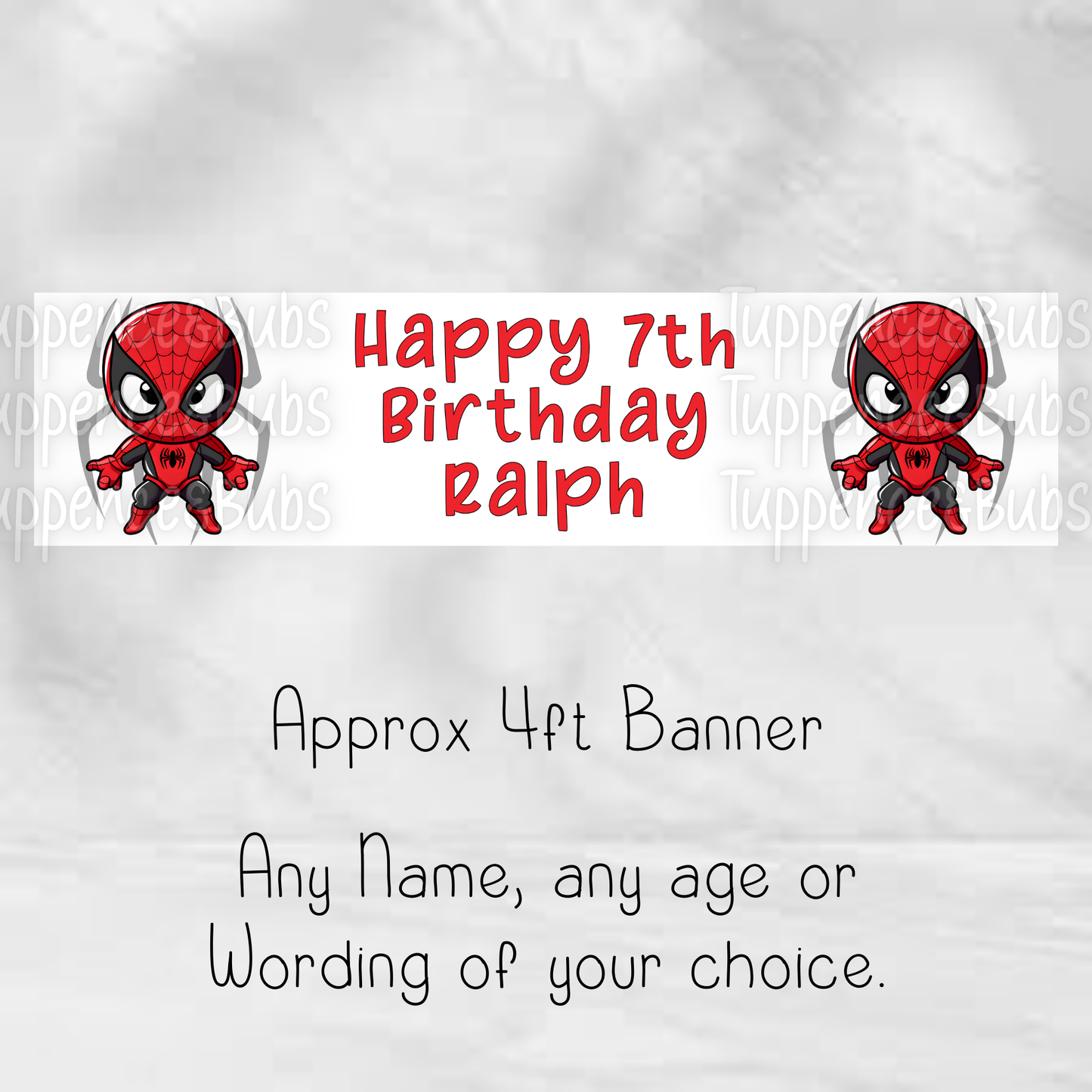 Spiderman inspired Birthday Banner