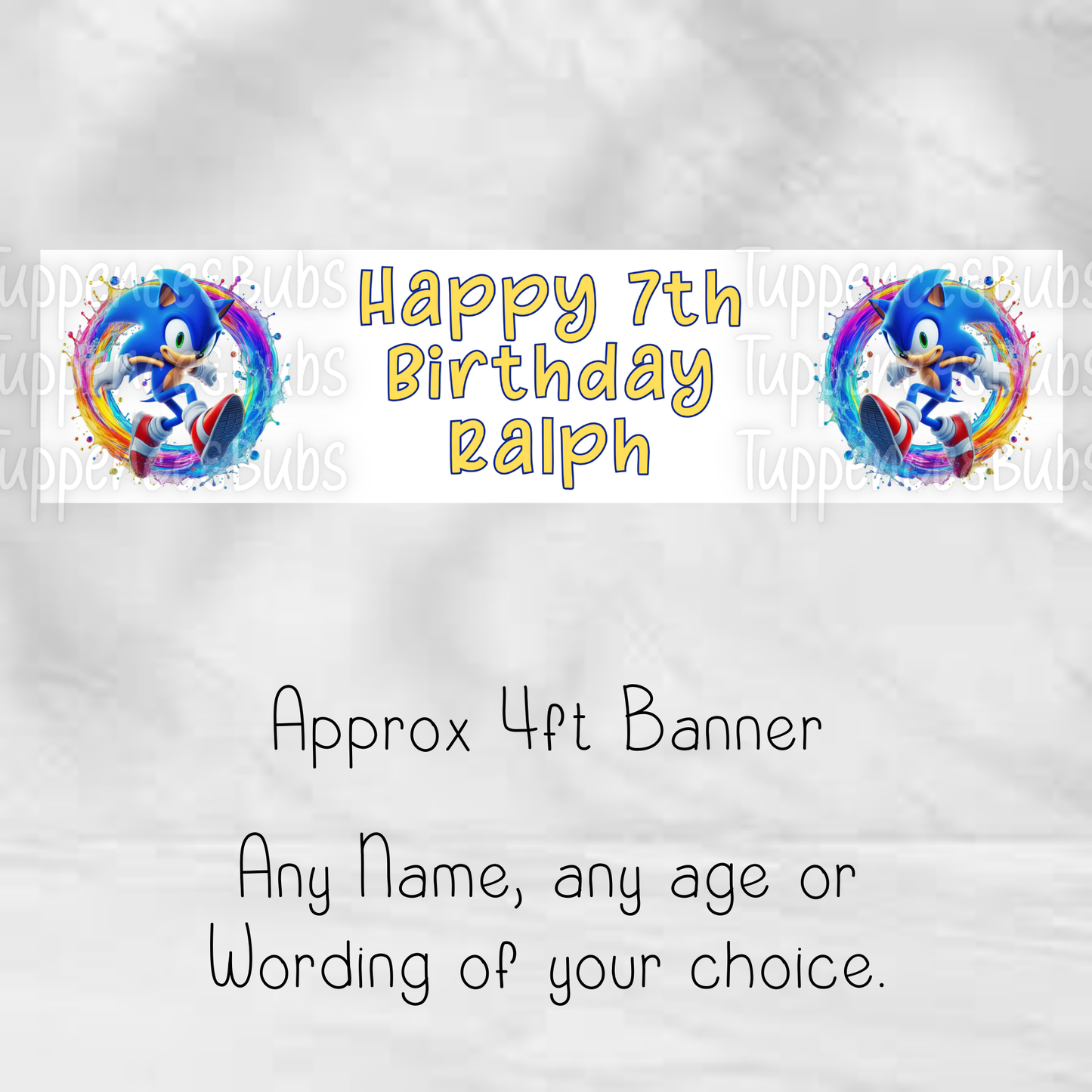 Hedgehog Inspired Birthday Banner