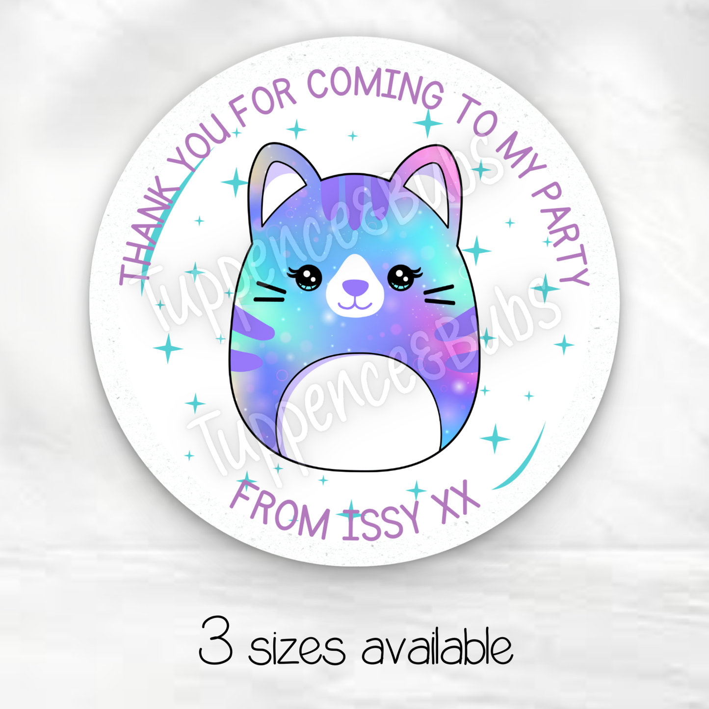 Squish Inspired Party Stickers
