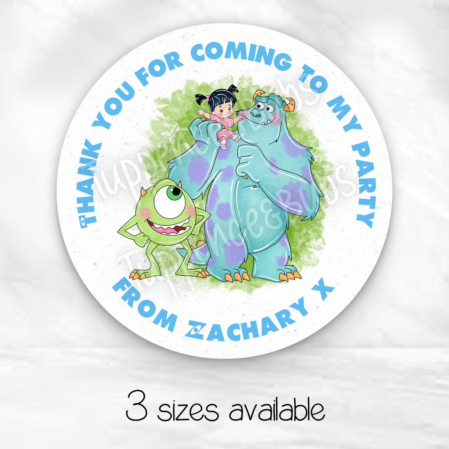 Monsters Inc Inspired Stickers - Green
