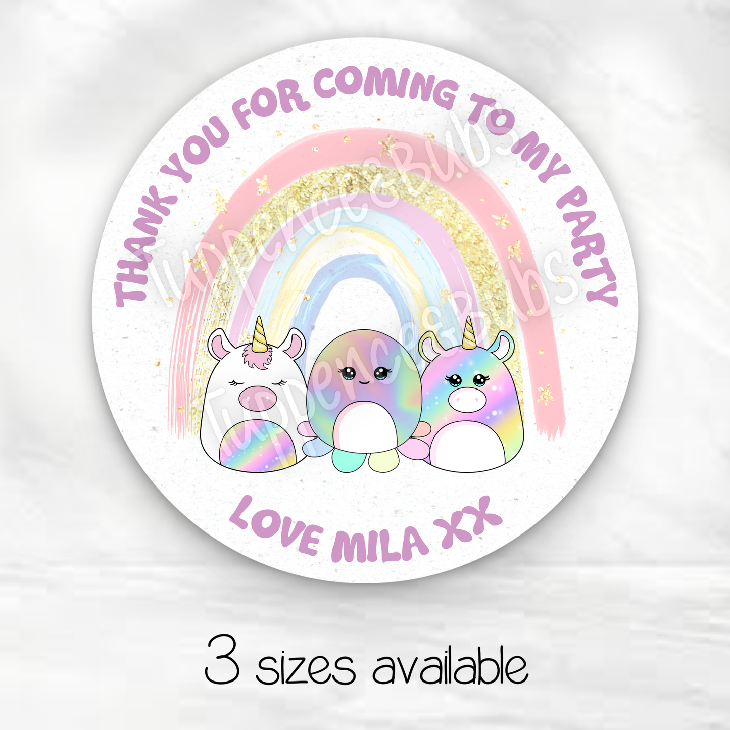 SquishMallow Inspired Stickers - Rainbow