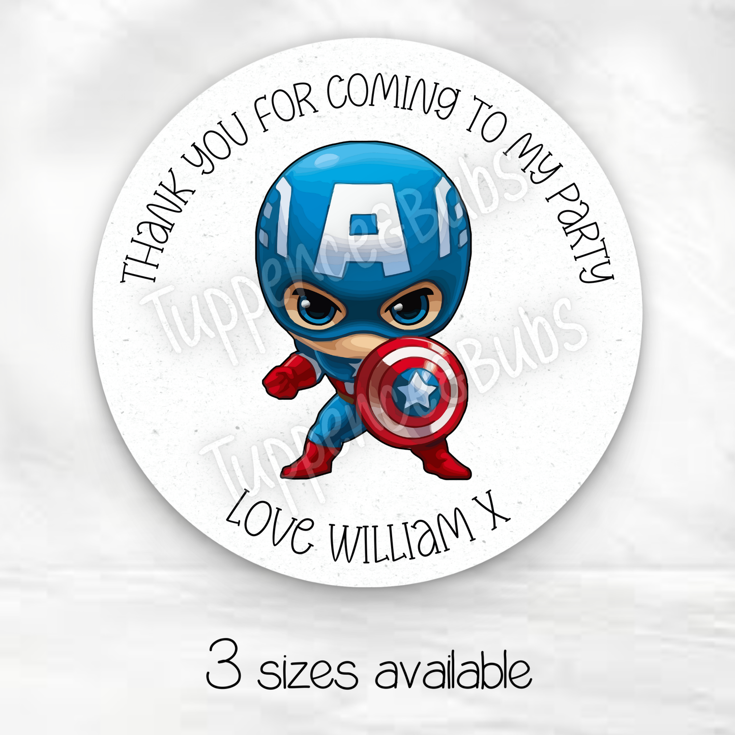 Captain Inspired Party Stickers