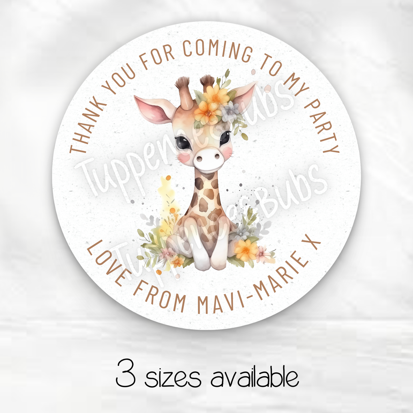 Giraffe Inspired Stickers - Party - Sweet Cones