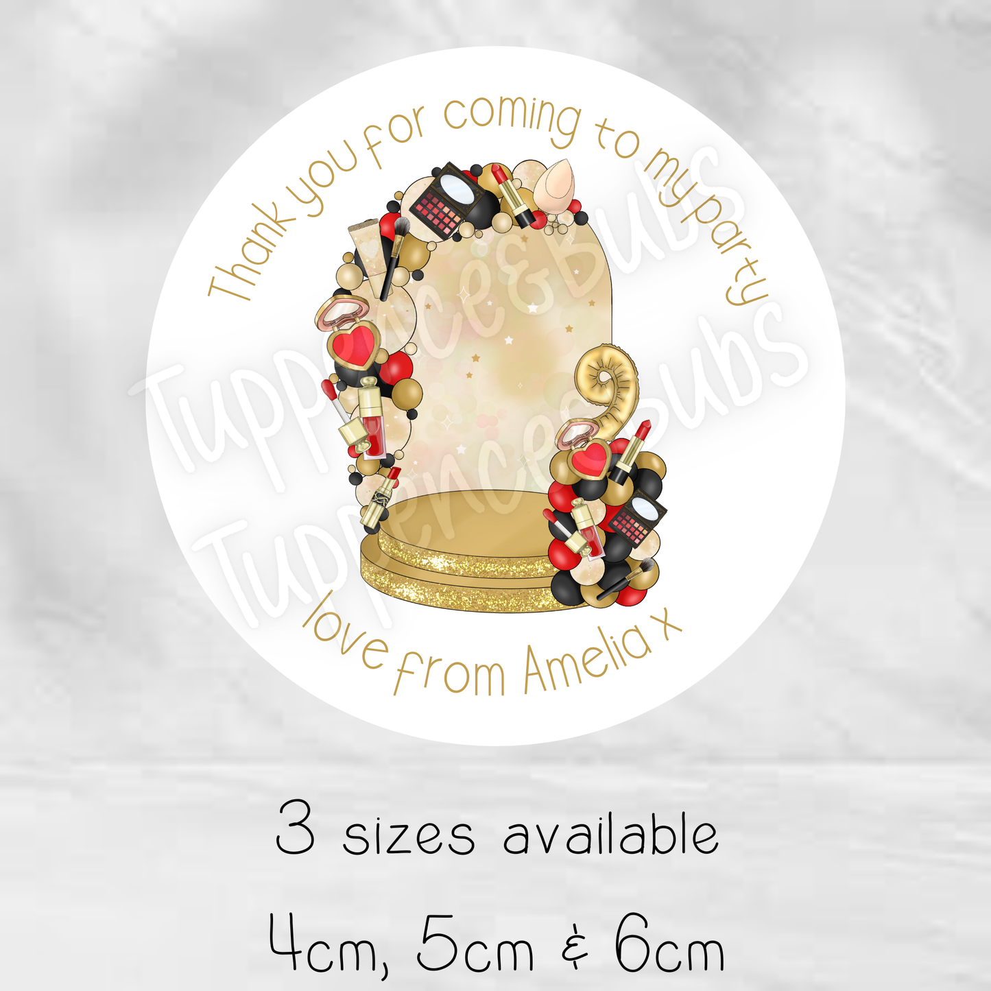 Black & Gold Beauty Inspired Stickers