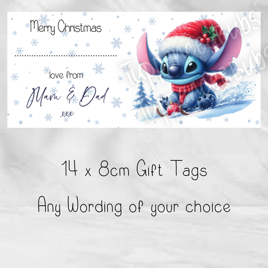 Stitch Inspired Christmas Labels