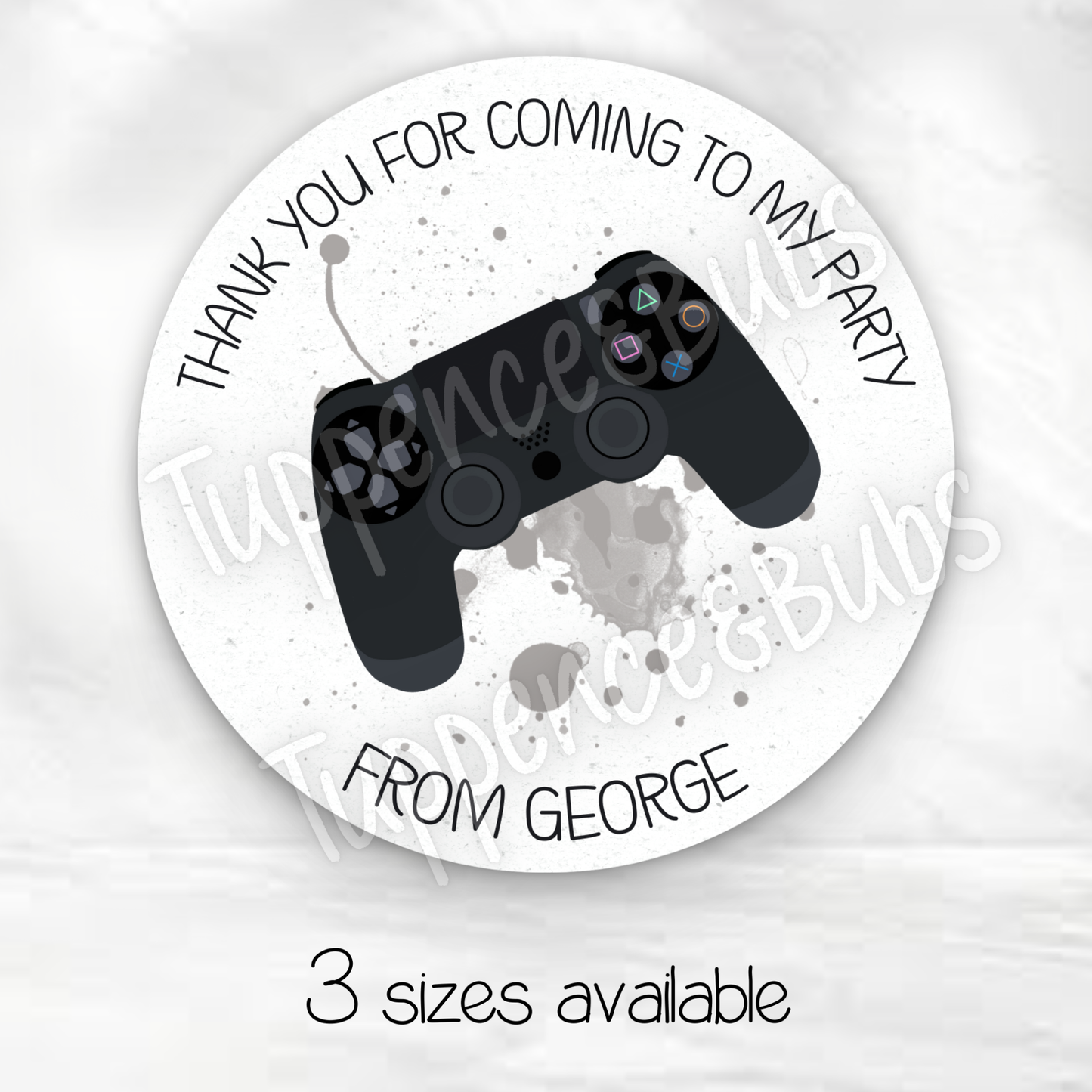 Gaming Inspired Party Stickers