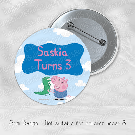 Pig Inspired Badge - 2 Designs