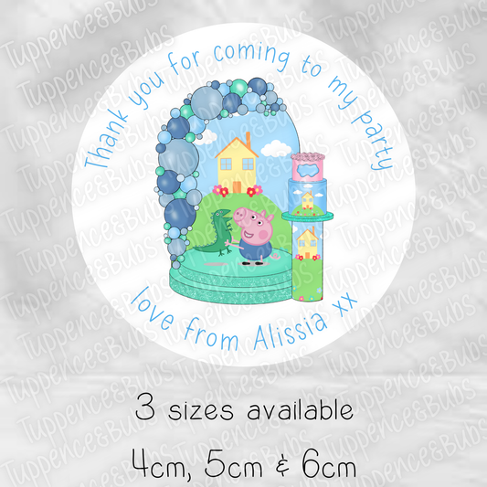 Pig Inspired Birthday Stickers