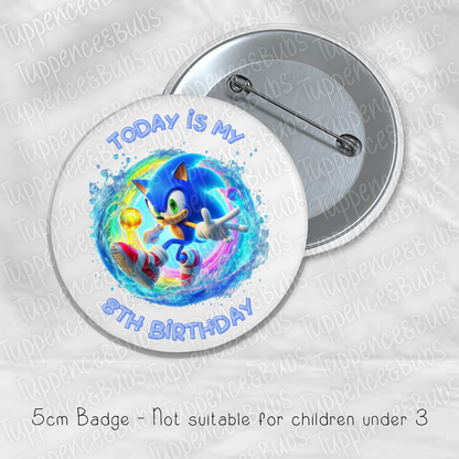 Sonic Inspired Badge - 3 Designs