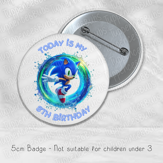 Sonic Inspired Badge - 3 Designs