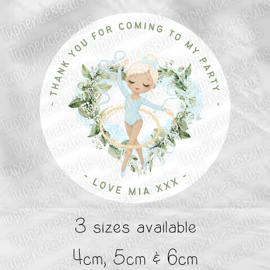 Green Gymnastic Themed Stickers