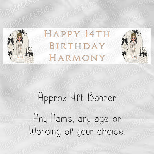 Cream & Black Bow Make Up Inspired Banner