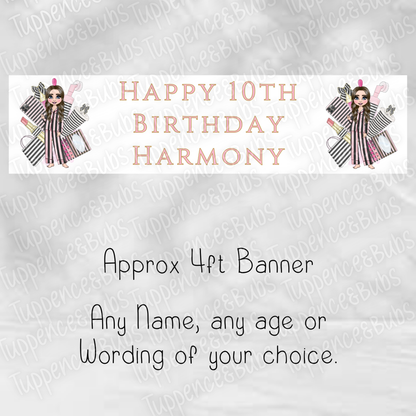 Black & White Make Up Inspired Banner - 2 Designs