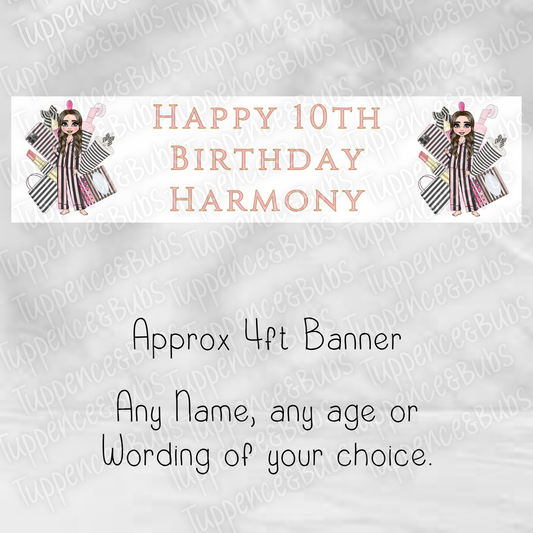 Black & White Make Up Inspired Banner - 2 Designs