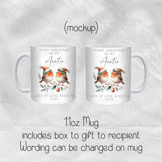 Christmas Mug - Robin Themed