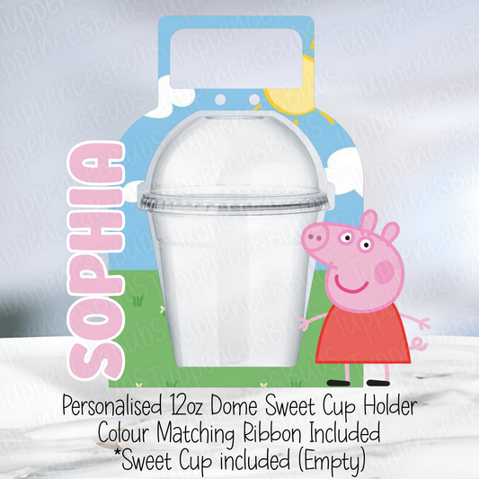 Pig Pop Themed Dome Sweet Holder - 2 Designs