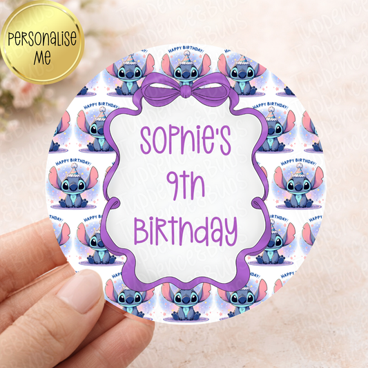 Stitch Themed Stickers - 3 Designs