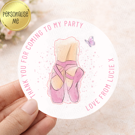 Ballerina Inspired Stickers - Perfect for Party Bags & Sweet Cones