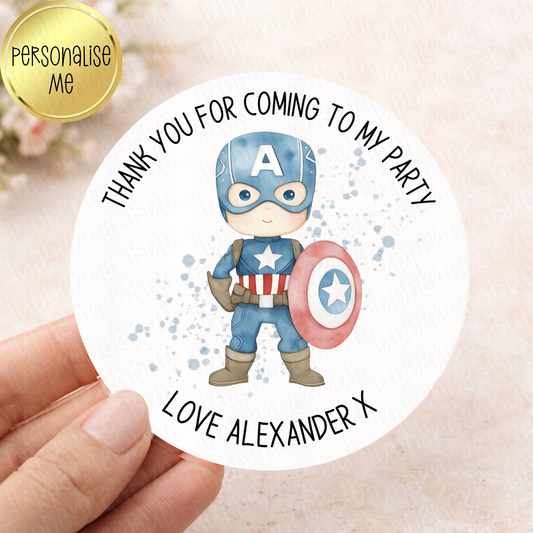 Captain America Inspired Stickers