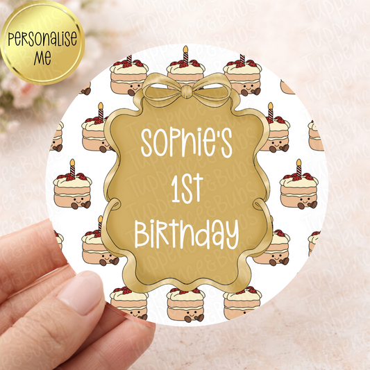 Birthday Cake Themed Stickers