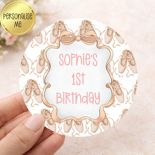 Pink Ballerina Themed Stickers