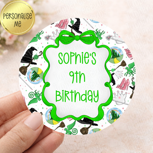 Wicked Witch Themed Stickers - 4 Designs