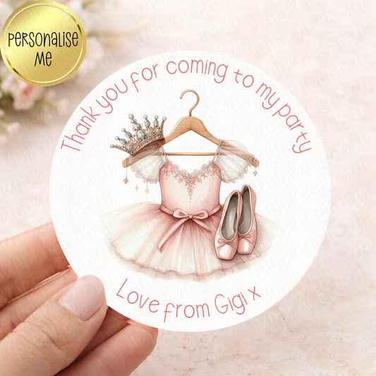 Ballerina Inspired Stickers - Any Name - Any Occasion - Any Wording