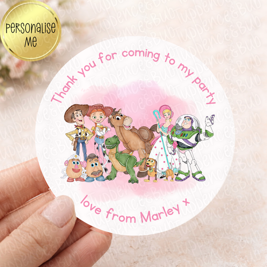 Toy Story Inspired Stickers - Pink Background