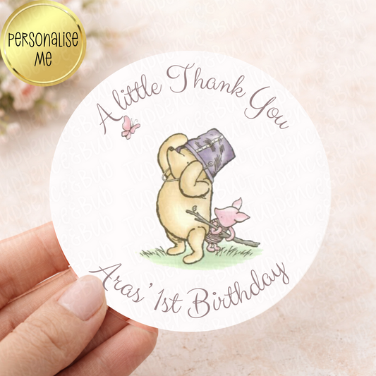 Pooh Bear Inspired Stickers