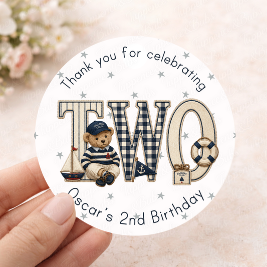 Sailor Bear Themed Stickers