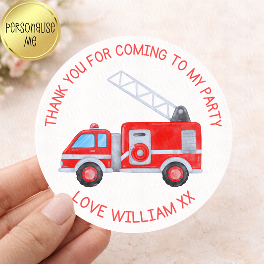 Fire Engine Inspired Stickers