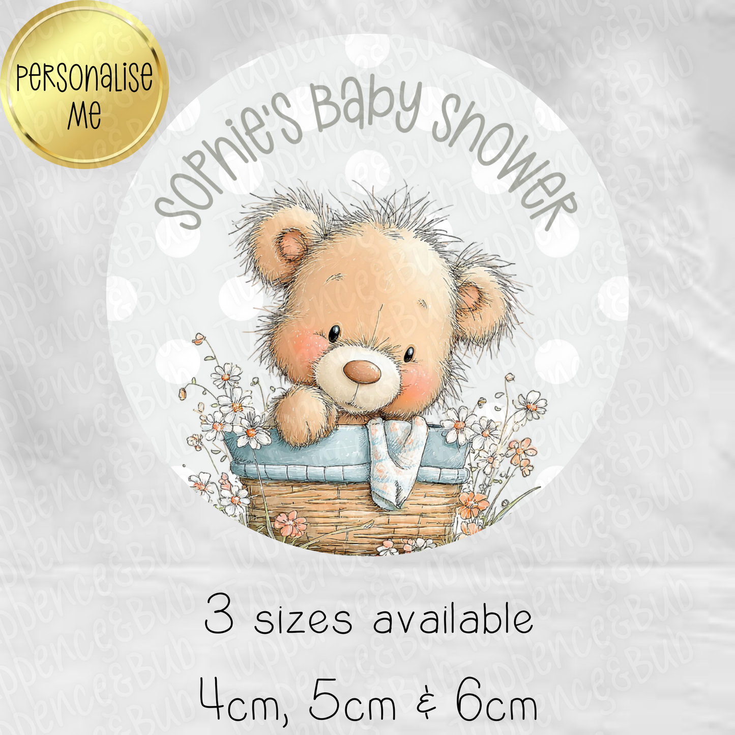 Bea Themed Baby Shower/Gender Reveal Stickers