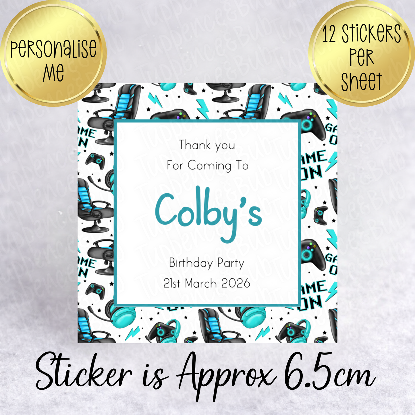 Gaming Themed, Square Stickers