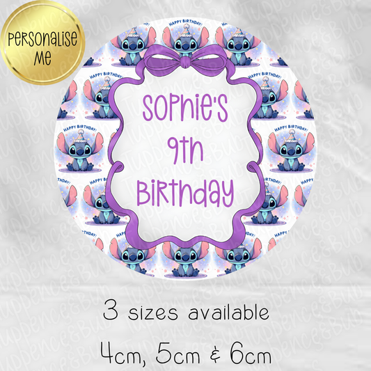 Stitch Themed Stickers - 3 Designs