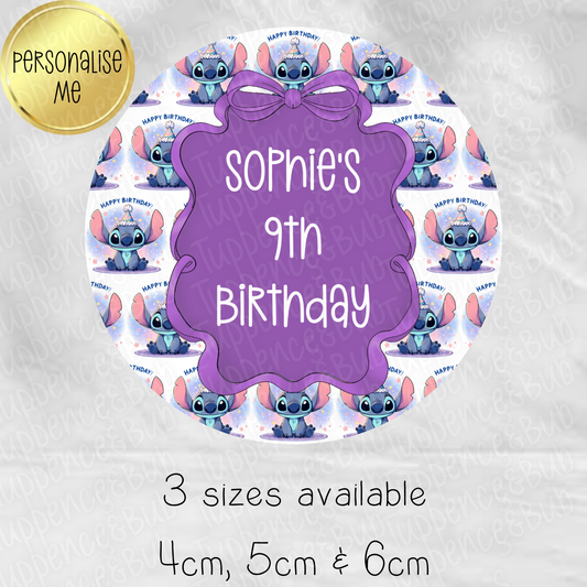 Stitch Themed Stickers - 3 Designs