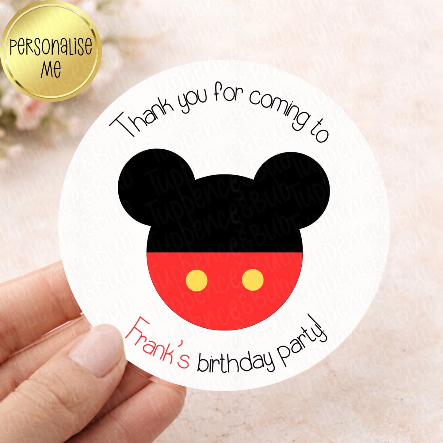 Mouse inspired Party Stickers